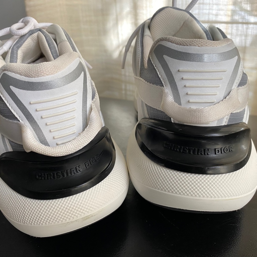 Christian Dior B24 RUNTEK 43-10 rubber shoes white grey black sneakers trainers - Picture 8 of 12